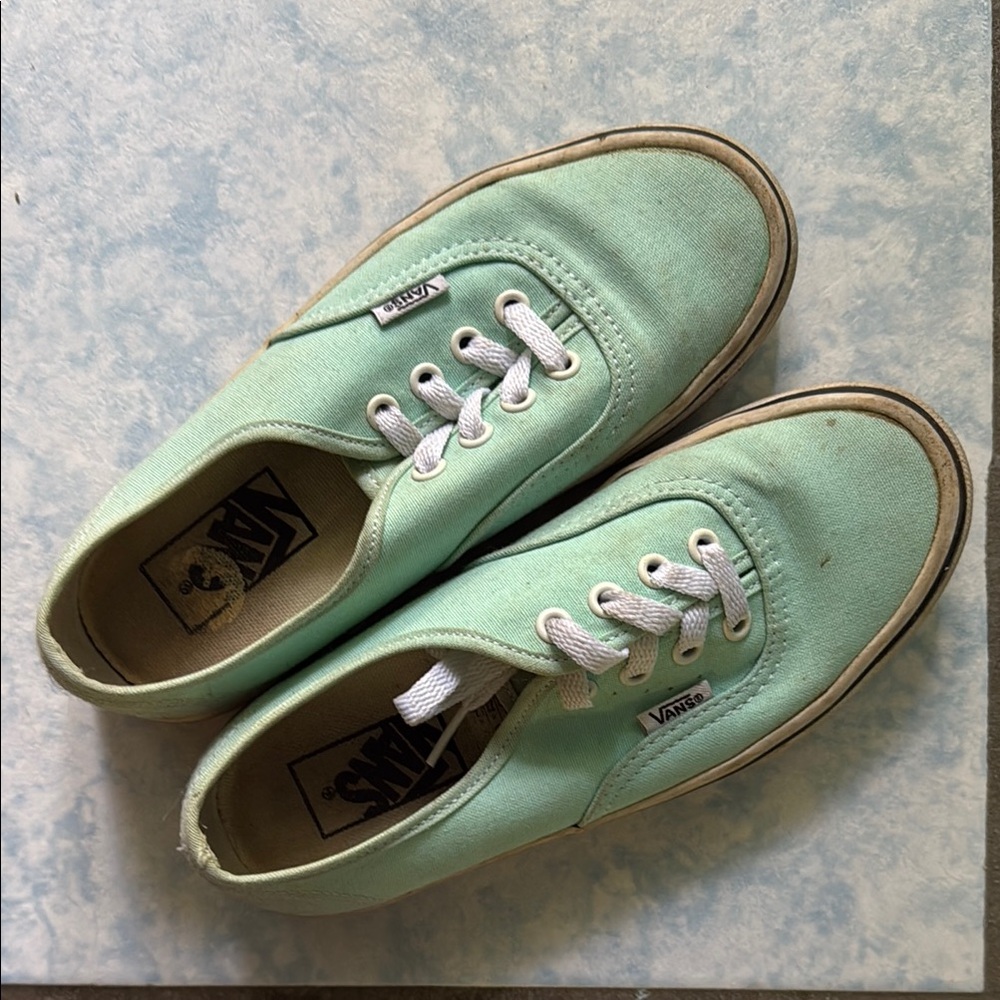 Vans Light Green Canvas Shoes